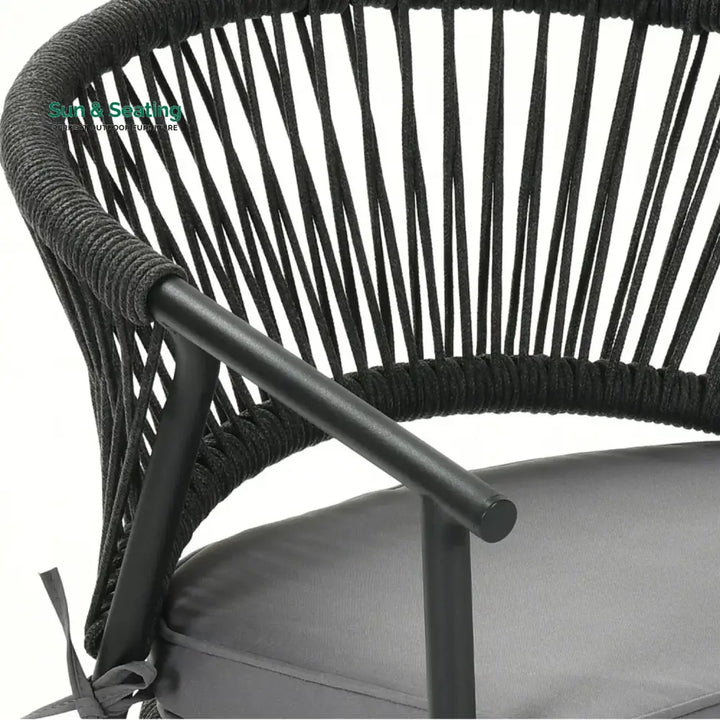 Shiori 4-Piece Outdoor Rope Patio Dining Chairs Dinning Chairs