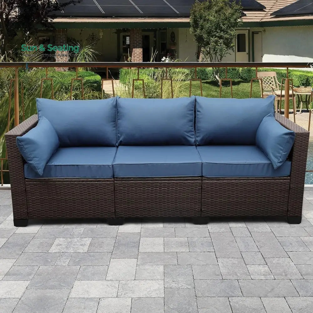 Shui 3-Seater Outdoor Rattan Wicker Patio Sofa Sofa Set