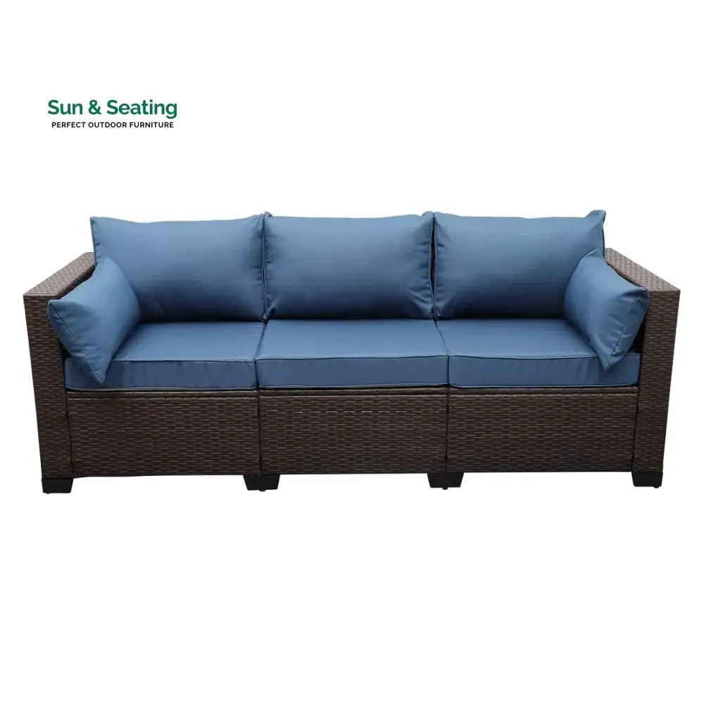 Shui 3-Seater Outdoor Rattan Wicker Patio Sofa Sofa Set