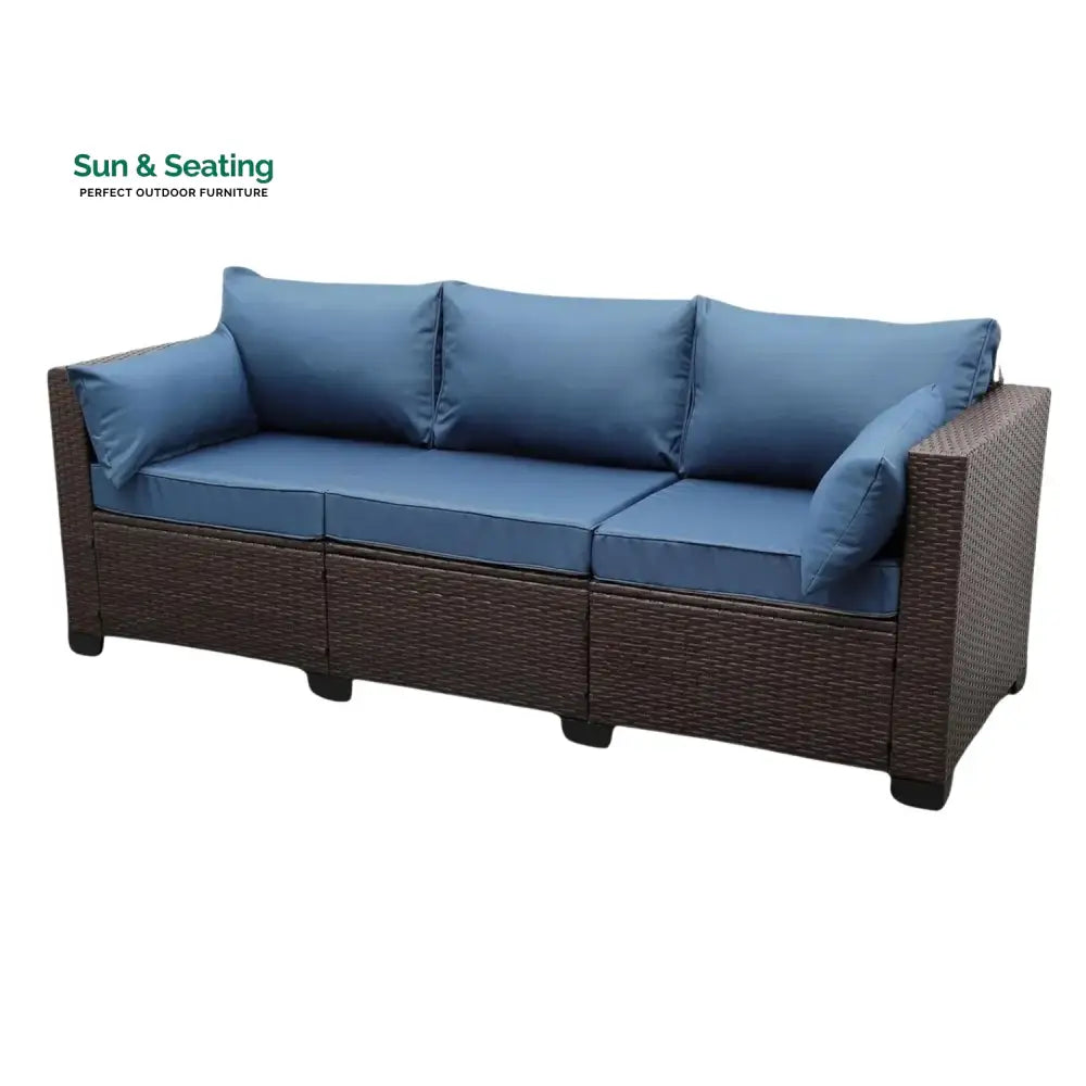 Shui 3-Seater Outdoor Rattan Wicker Patio Sofa Sofa Set