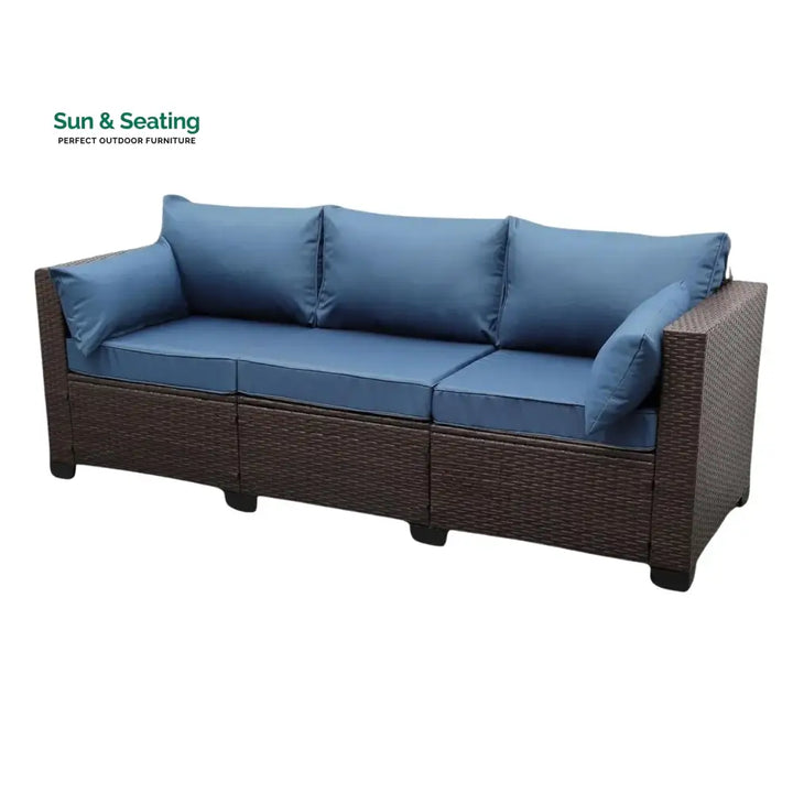 Shui 3-Seater Outdoor Rattan Wicker Patio Sofa Sofa Set