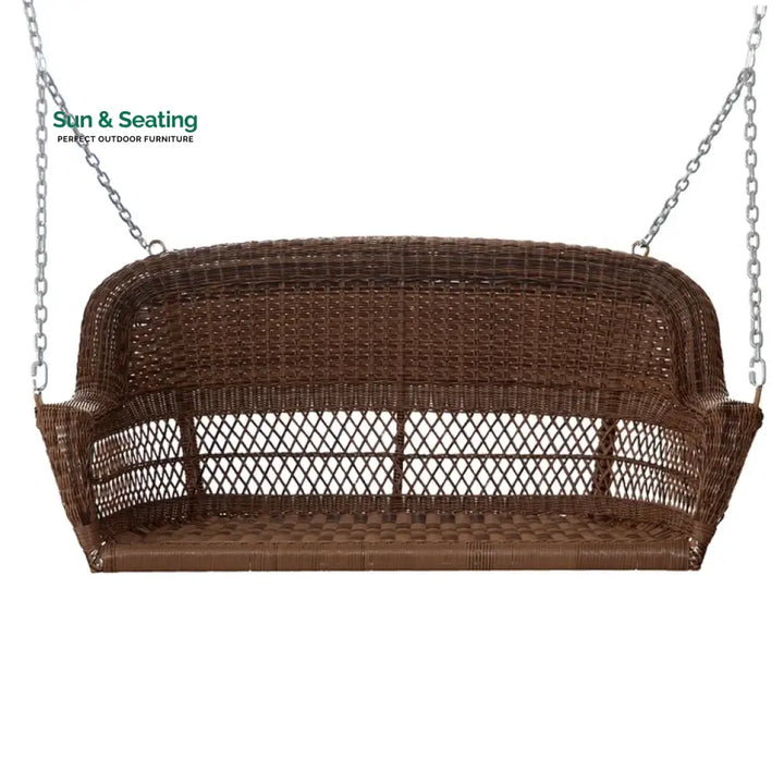 Siân Double Seater Hanging Swing Without Stand For Balcony Garden Swing (Honey) Swings