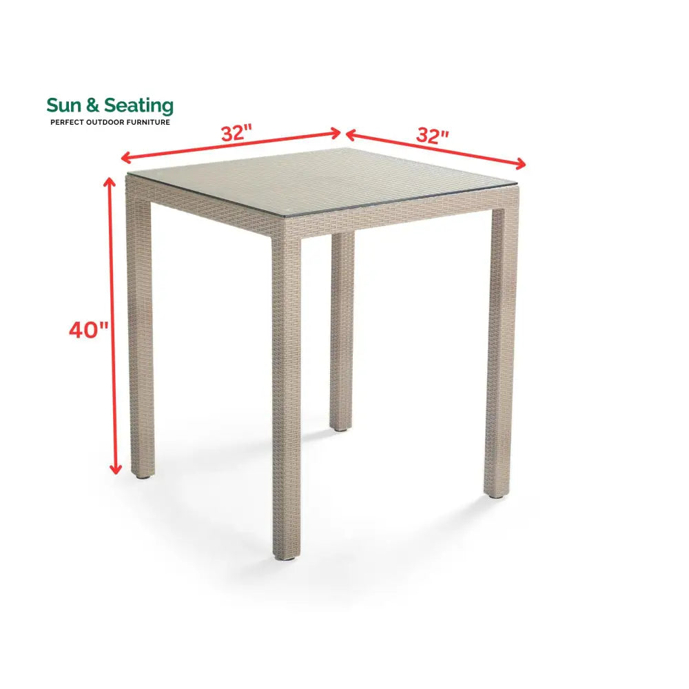 Sibylle Outdoor Patio Bar Sets 2 Chairs and 1 Table (Grey) Bar Sets