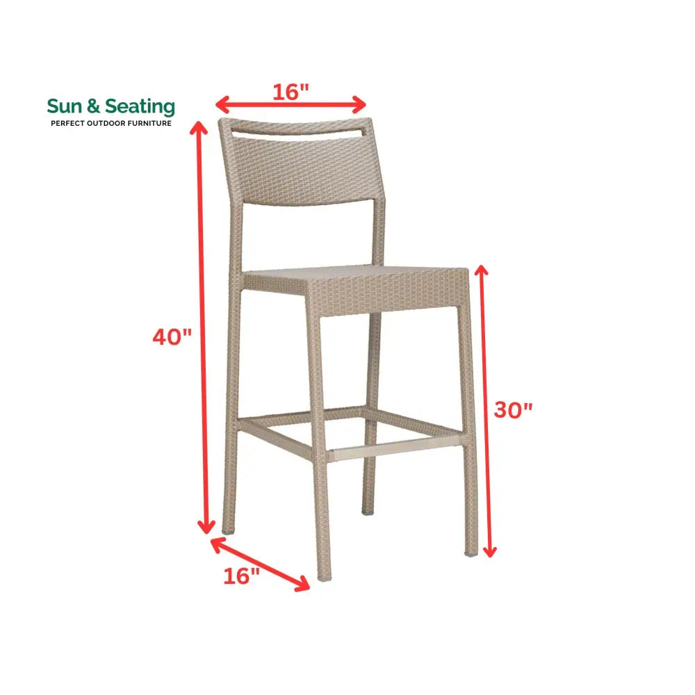 Sibylle Outdoor Patio Bar Sets 2 Chairs and 1 Table (Grey) Bar Sets