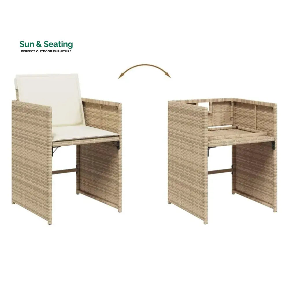 Sigrid Outdoor Rattan Wicker Dinning Set 9-Piece Dining Set