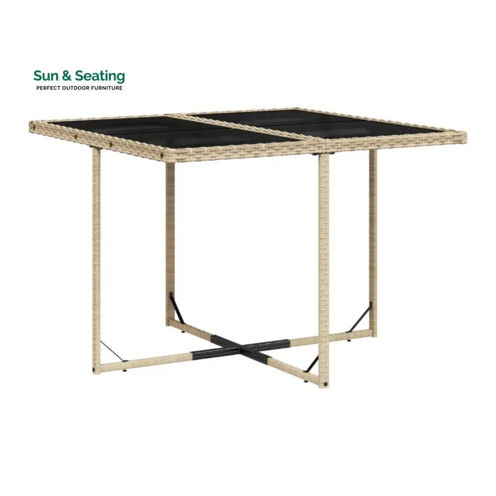Sigrid Outdoor Rattan Wicker Dinning Set 9-Piece Dining Set