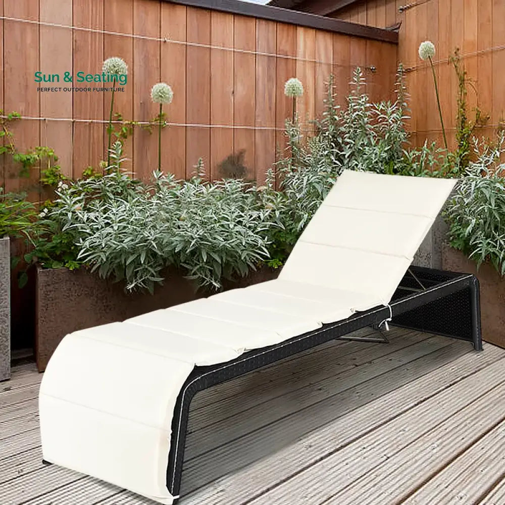 Sike Outdoor Swimming Poolside Lounger (Black) Loungers