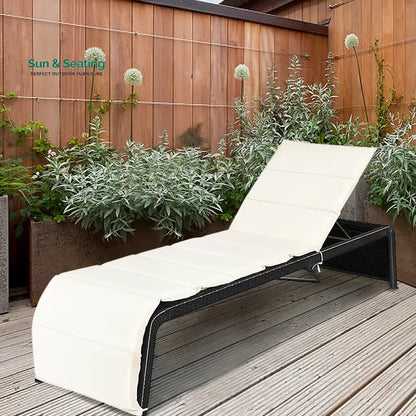 Sike Outdoor Swimming Poolside Lounger (Black) Loungers
