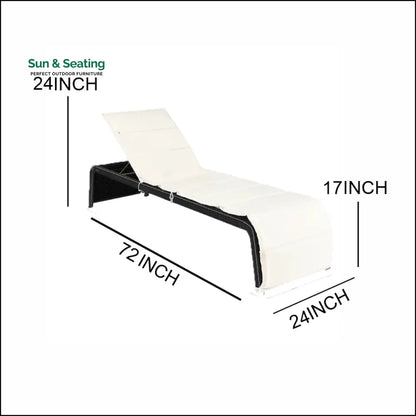 Sike Outdoor Swimming Poolside Lounger (Black) Loungers