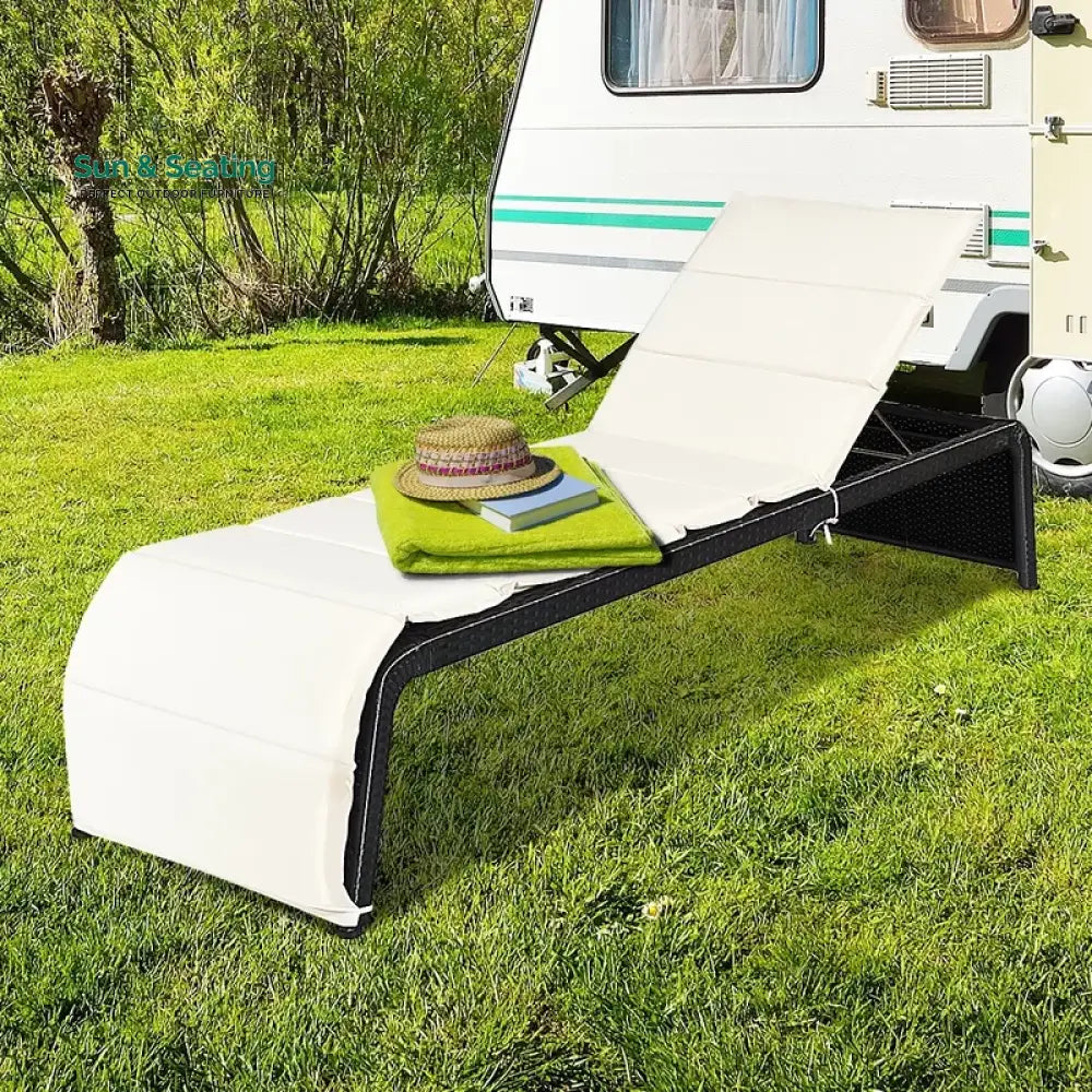 Sike Outdoor Swimming Poolside Lounger (Black) Loungers