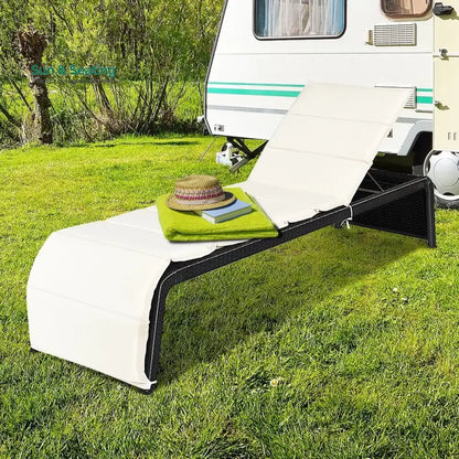 Sike Outdoor Swimming Poolside Lounger (Black) Loungers