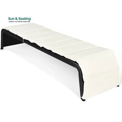 Sike Outdoor Swimming Poolside Lounger (Black) Loungers