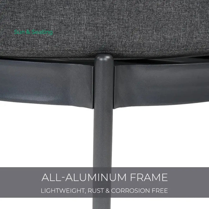 Sleak Outdoor Patio Seating Set 2 Chairs and 1 Table Set (Dark Grey) Coffee Table Sets