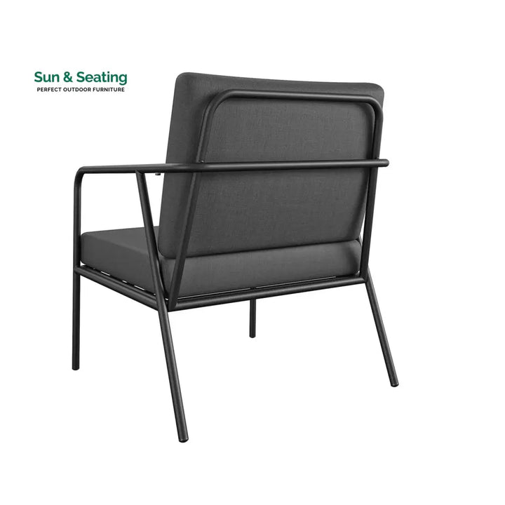 Sleety Outdoor Patio Seating Set 2 Chairs and 1 Table Set (Dark Grey) Outdoor Furniture Sets