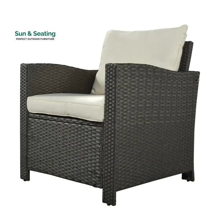 Sofia 5-Piece Outdoor Patio Furniture Set with Dining Table and Chairs Sofa Set