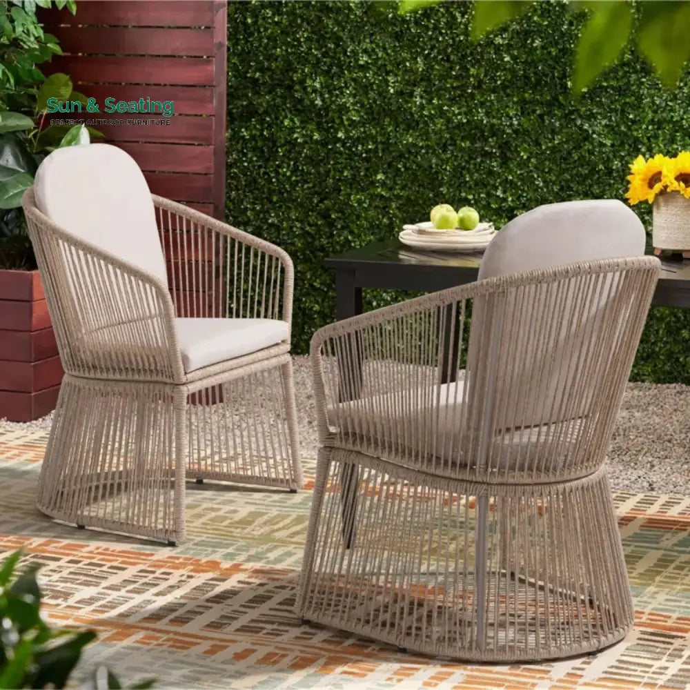 Soledad 2-Piece Outdoor Rope Patio Chairs Patio Chairs