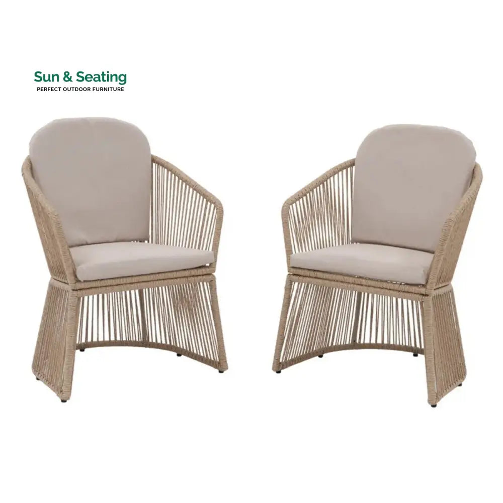 Soledad 2-Piece Outdoor Rope Patio Chairs Patio Chairs