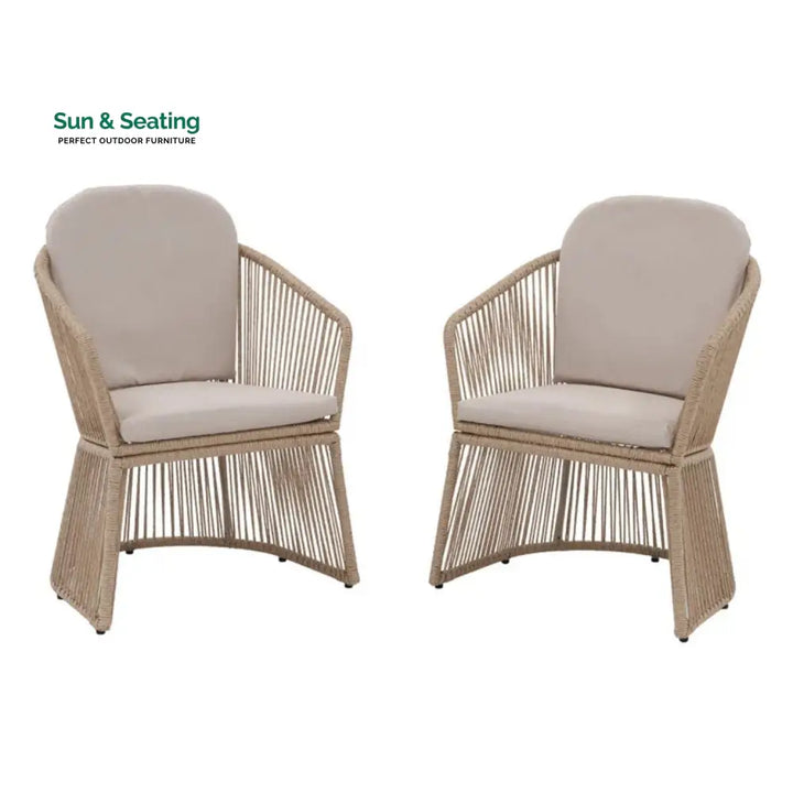 Soledad 2-Piece Outdoor Rope Patio Chairs Patio Chairs