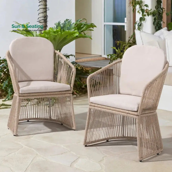 Soledad 2-Piece Outdoor Rope Patio Chairs Patio Chairs