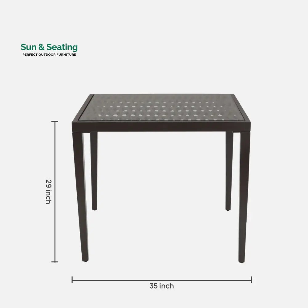 Solve Outdoor Patio Seating Set 4 Chairs and 1 Table Set (Brown) Braided & Rope Coffee Table Sets