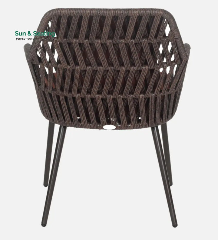 Solve Outdoor Patio Seating Set 4 Chairs and 1 Table Set (Brown) Braided &amp; Rope Coffee Table Sets