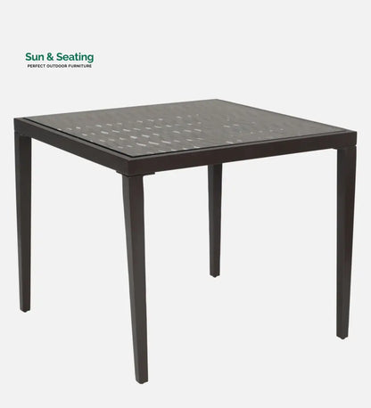 Solve Outdoor Patio Seating Set 4 Chairs and 1 Table Set (Brown) Braided & Rope Coffee Table Sets