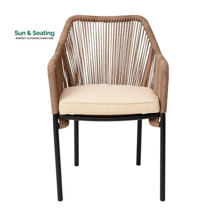 Sonal 2-Piece Outdoor Rope Patio Dining Chairs Dinning Chairs