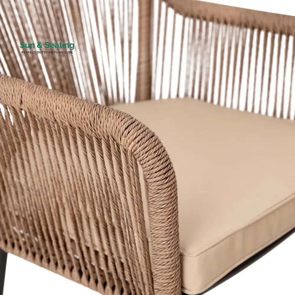 Sonal 2-Piece Outdoor Rope Patio Dining Chairs Dinning Chairs