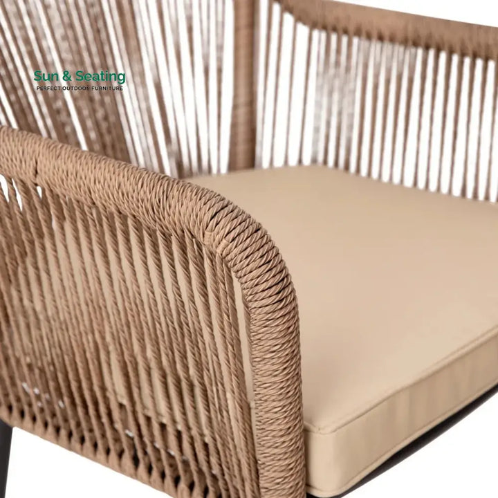 Sonal 2-Piece Outdoor Rope Patio Dining Chairs Dinning Chairs