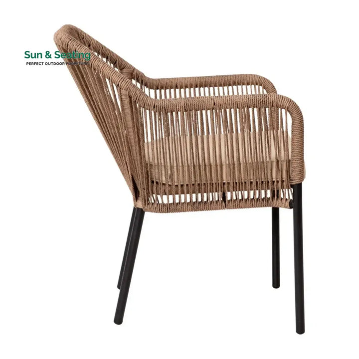Sonal 2-Piece Outdoor Rope Patio Dining Chairs Dinning Chairs