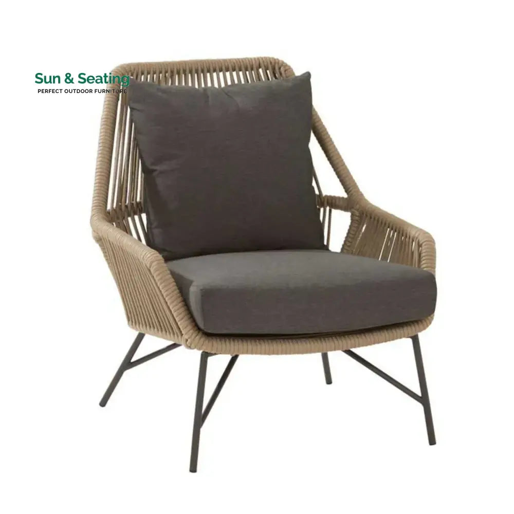 Sophie 4-Piece Outdoor Rope Patio Conversation Loveseat Furniture Sofa Set