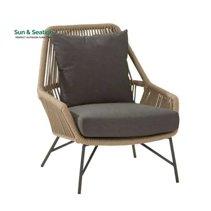 Sophie 4-Piece Outdoor Rope Patio Conversation Loveseat Furniture Sofa Set