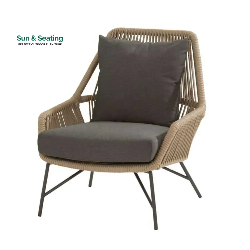 Sophie 4-Piece Outdoor Rope Patio Conversation Loveseat Furniture Sofa Set