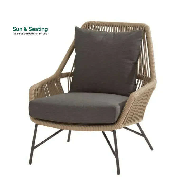Sophie 4-Piece Outdoor Rope Patio Conversation Loveseat Furniture Sofa Set