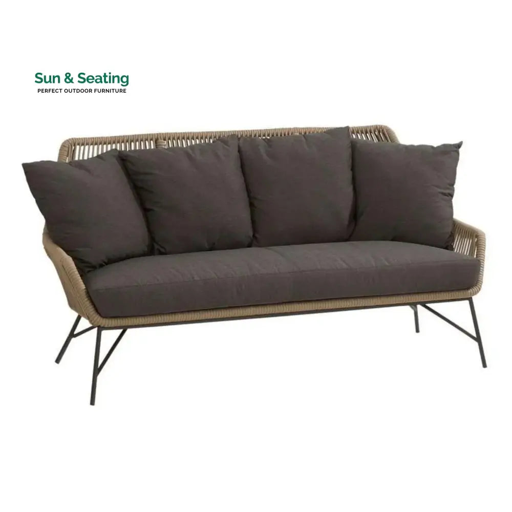 Sophie 4-Piece Outdoor Rope Patio Conversation Loveseat Furniture Sofa Set