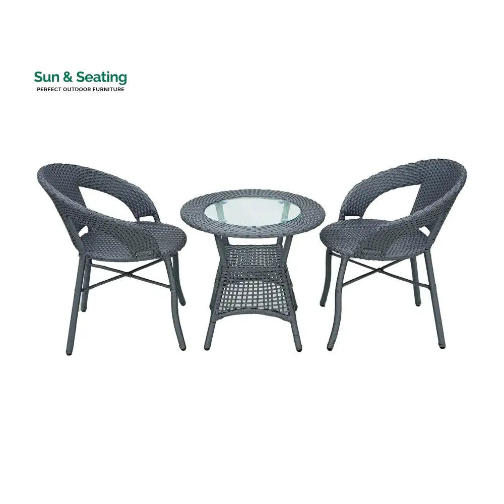 Soraya 3-Piece Outdoor Rattan Wicker Patio Bistro Set Patio Set