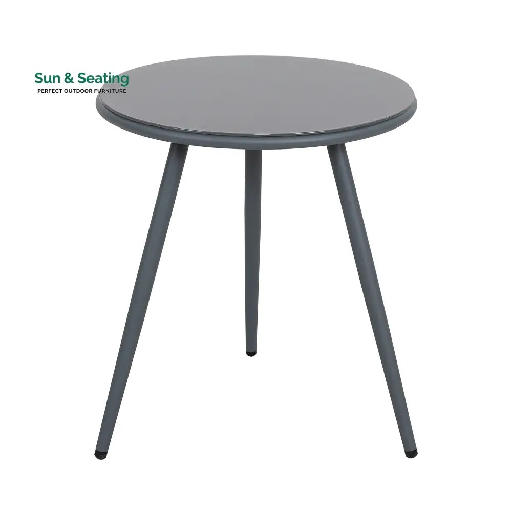 Spade Outdoor Patio Seating Set 2 Chairs and 1 Table Set (Grey) Braided &amp; Rope Coffee Table Sets