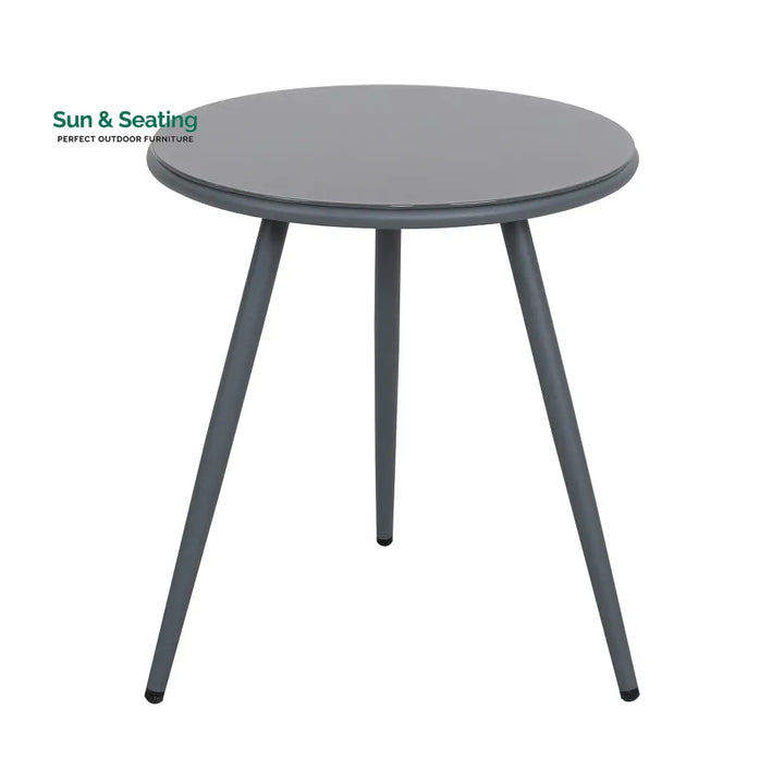 Spade Outdoor Patio Seating Set 2 Chairs and 1 Table Set (Grey) Braided &amp; Rope Coffee Table Sets