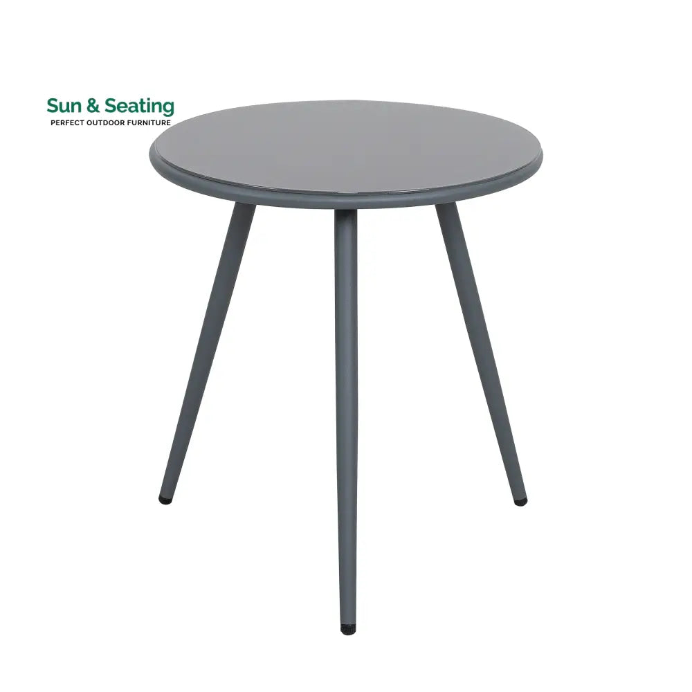 Spade Outdoor Patio Seating Set 2 Chairs and 1 Table Set (Grey) Braided &amp; Rope Coffee Table Sets