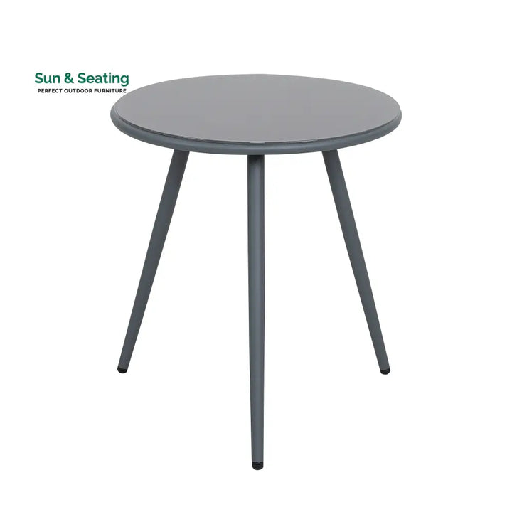 Spade Outdoor Patio Seating Set 2 Chairs and 1 Table Set (Grey) Braided &amp; Rope Coffee Table Sets