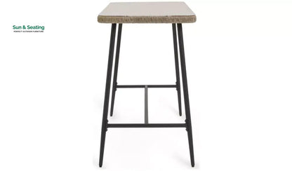 Stas Outdoor Patio Bar Sets 4 Chairs and 1 Table (Light Brown) Bar Sets