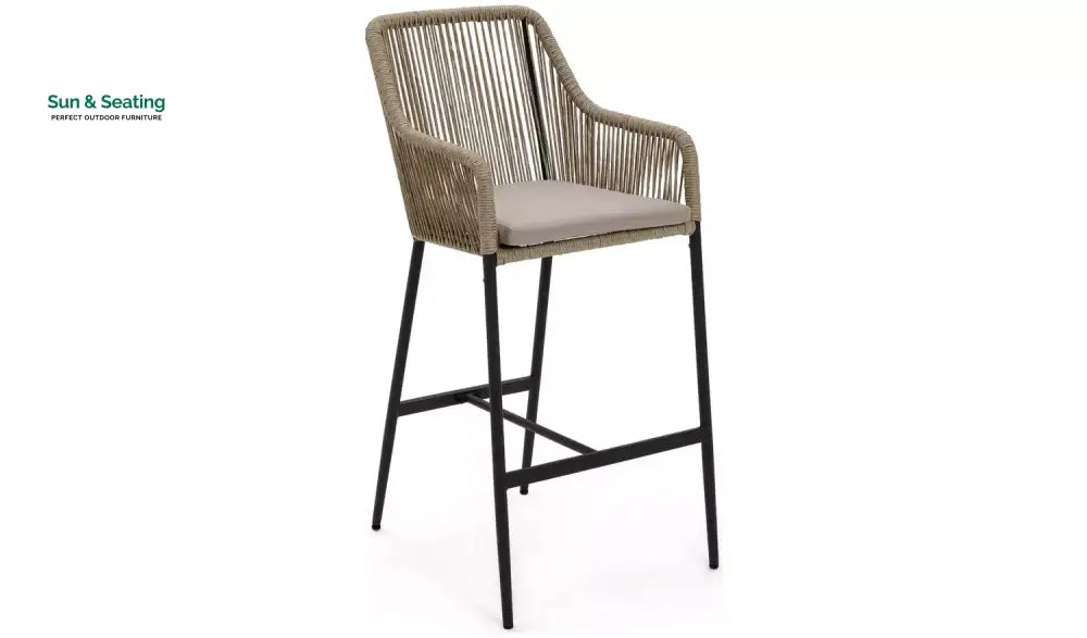 Stas Outdoor Patio Bar Sets 4 Chairs and 1 Table (Light Brown) Bar Sets