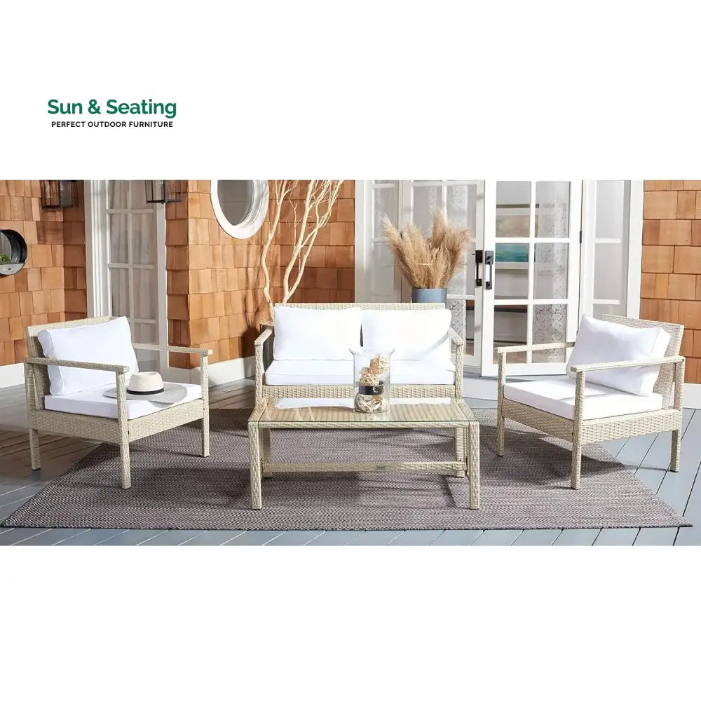 Stella 4 Pieces Patio Furniture Set Outdoor Sectional Sofa Sofa Set