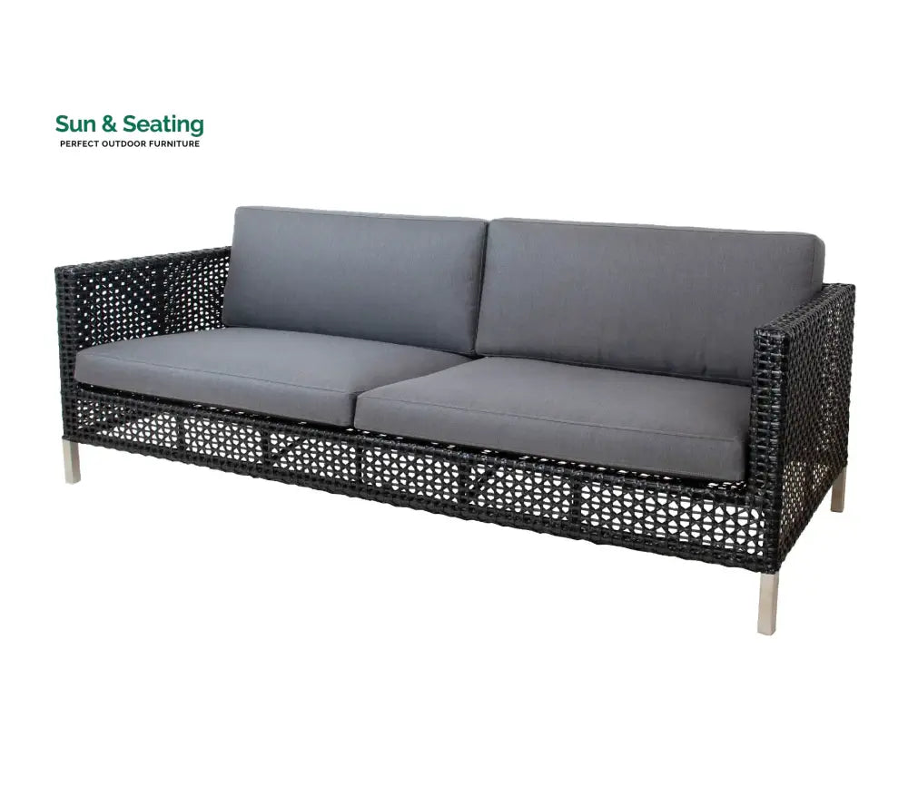 Stepan Outdoor Garden Balcony Sofa Set 2 Seater 2 Single seater Set (Dark Grey) Sofa Sets