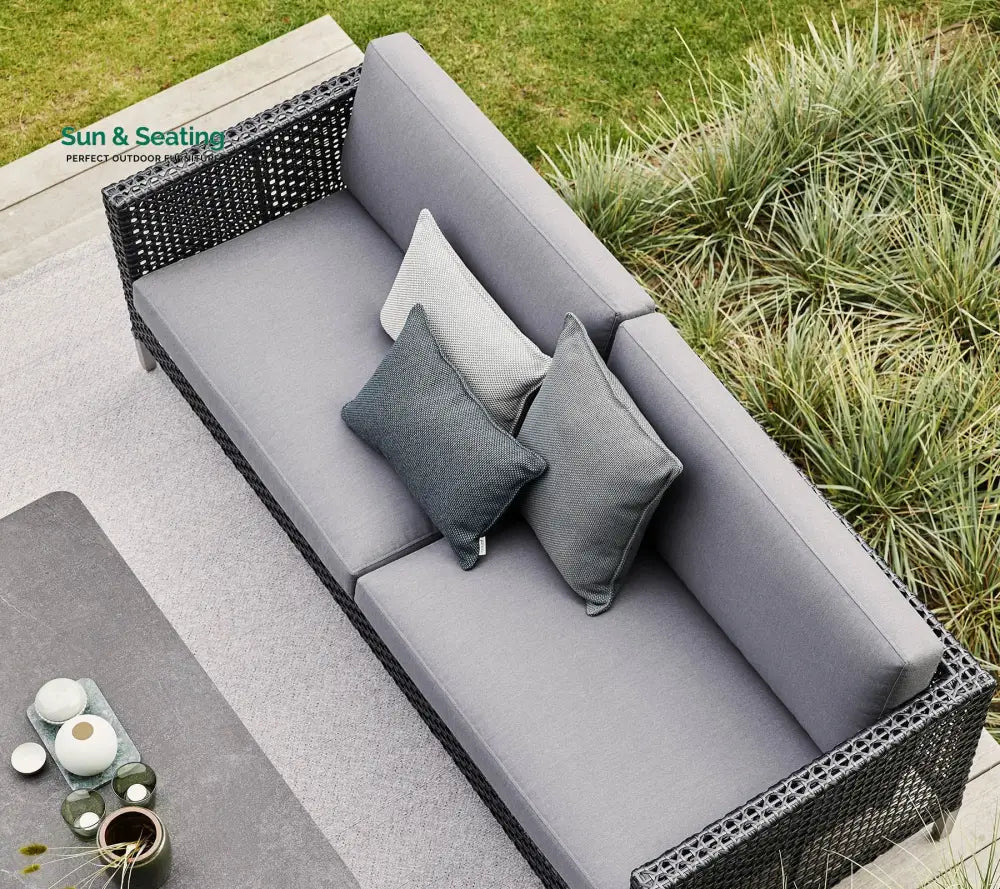 Stepan Outdoor Garden Balcony Sofa Set 2 Seater 2 Single seater Set (Dark Grey) Sofa Sets