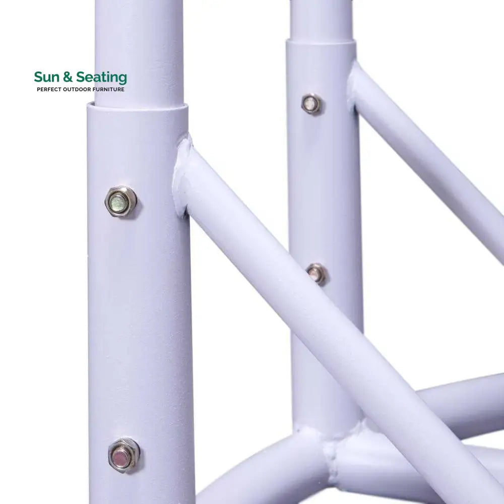 Strinati Double Seater Hanging Swing With Stand For Balcony Garden Swing (White) Swings