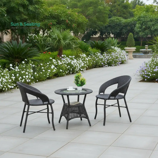 Sumaya 3-Piece Outdoor Rattan Wicker Patio Bistro Set Patio Set