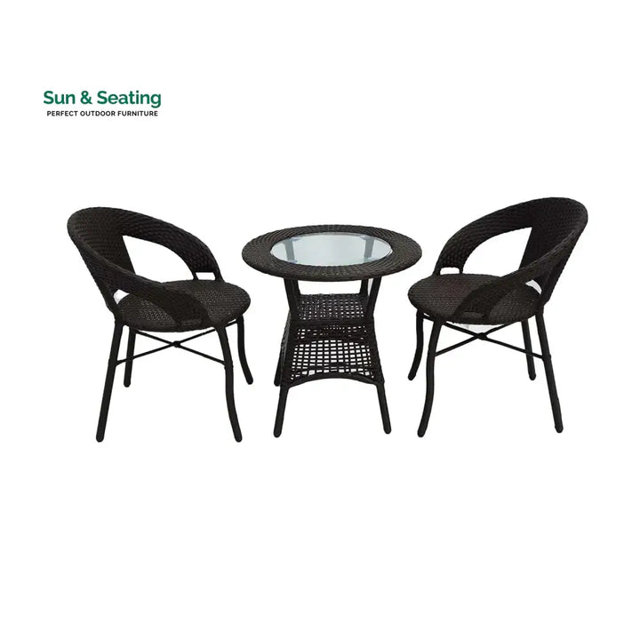 Sumaya 3-Piece Outdoor Rattan Wicker Patio Bistro Set Patio Set