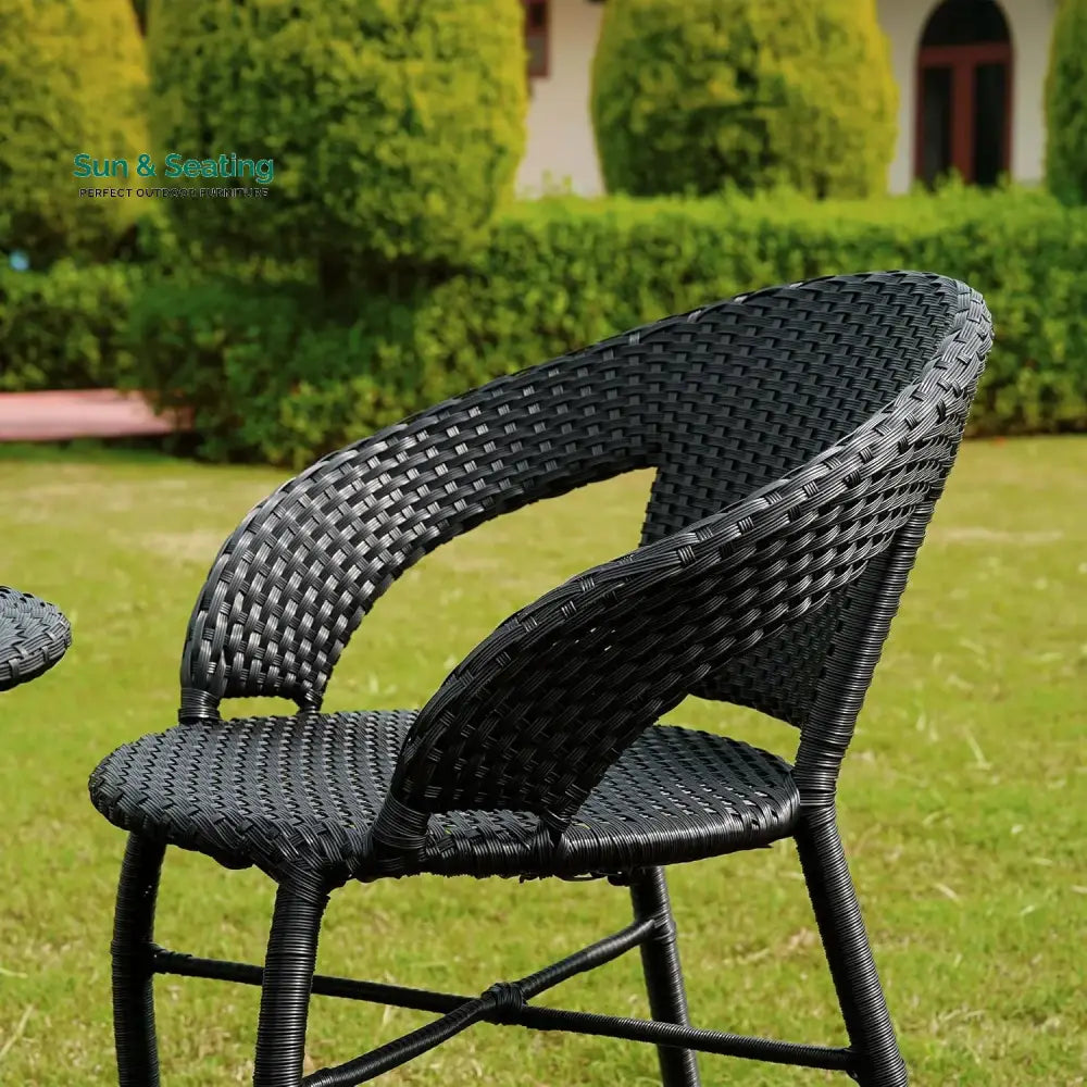 Sumire 3-Piece Outdoor Rattan Wicker Patio Bistro Set Patio Set