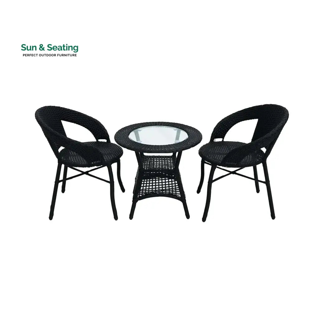 Sumire 3-Piece Outdoor Rattan Wicker Patio Bistro Set Patio Set